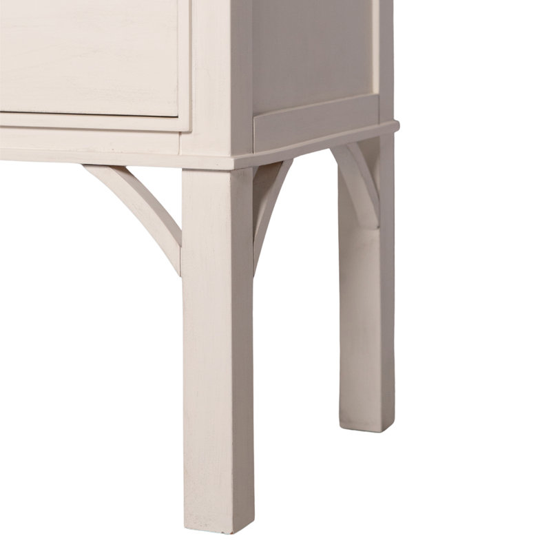 Jackie 2 - Drawer Solid Wood Nightstand, Antique White