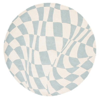 Amier Hand Tufted Wool And Viscose Geometric Rug
