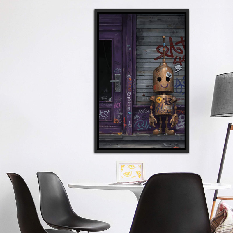 «Empathy» par Matt Dixon - impression d'art graphique, H 60 po x l 40po x P 1,5 po, Toile avec cadre noir