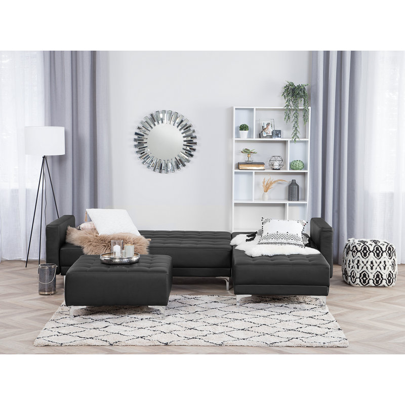 Finnegan 4 Seater Faux Leather Sofa Bed