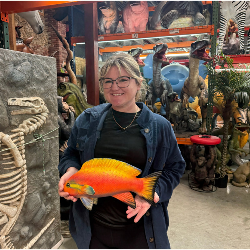 Orange Fish Statue