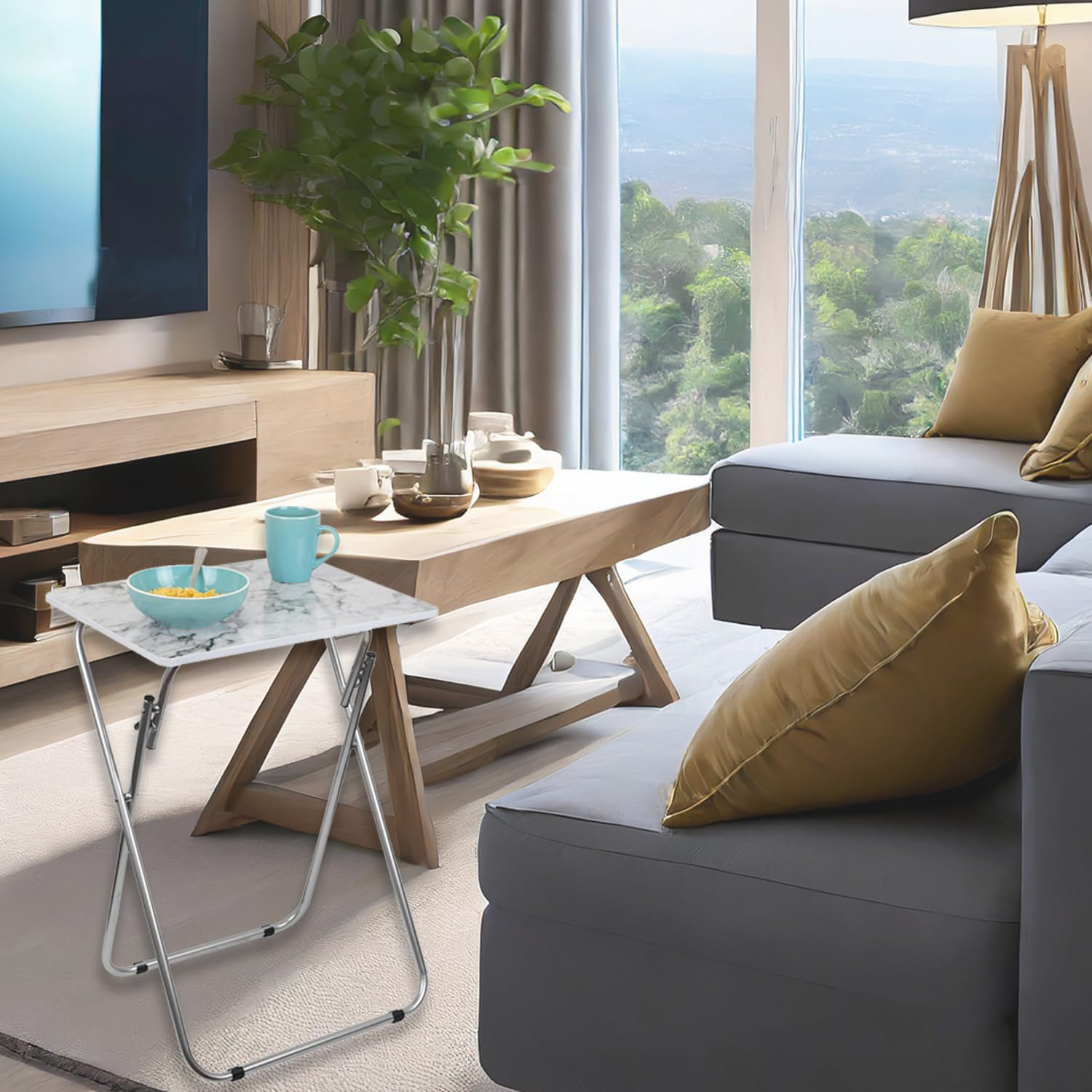 MAGBIX Multi-Purpose Sturdy And Durable Decorative Cocktails TV Folding