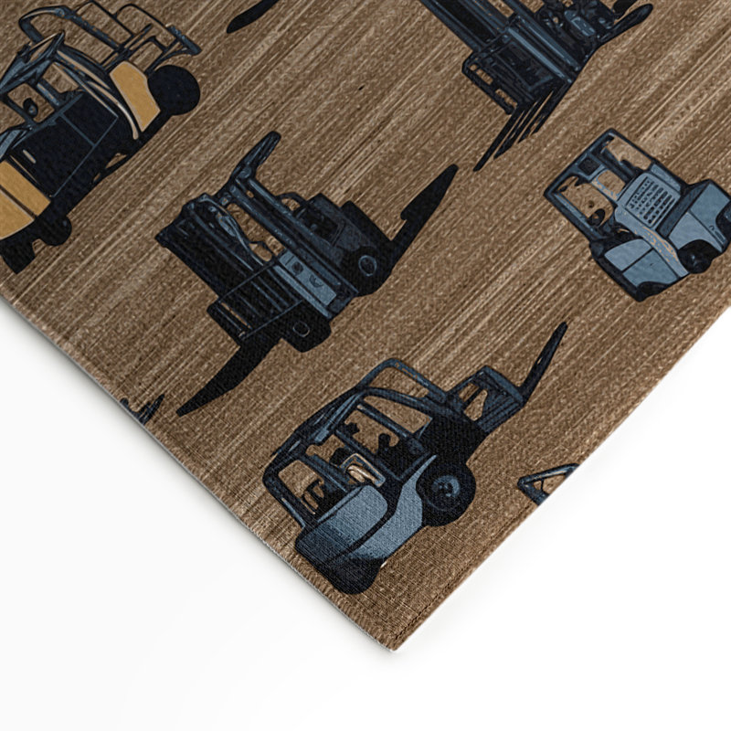 Tapis intérieur et extérieur brun Transport, Rectangulaire 3 pi x 5 pi