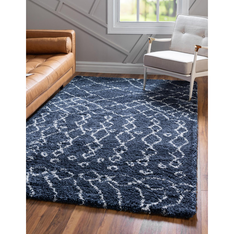 Paquette Geometric Shag Area Rug, Rectangle 152 x 244cm