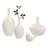 12" Crackled Effect Gloss White Ceramic Table Vase -243960922