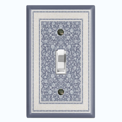 Rustic Gray Carpet Rug Print Nature Themed 1 - Gang Toggle Light Switch Standard Wall Plate