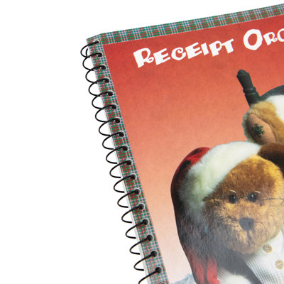 Teddy Bear Christmas Receipt Organizer - 10.25" - Set of 4