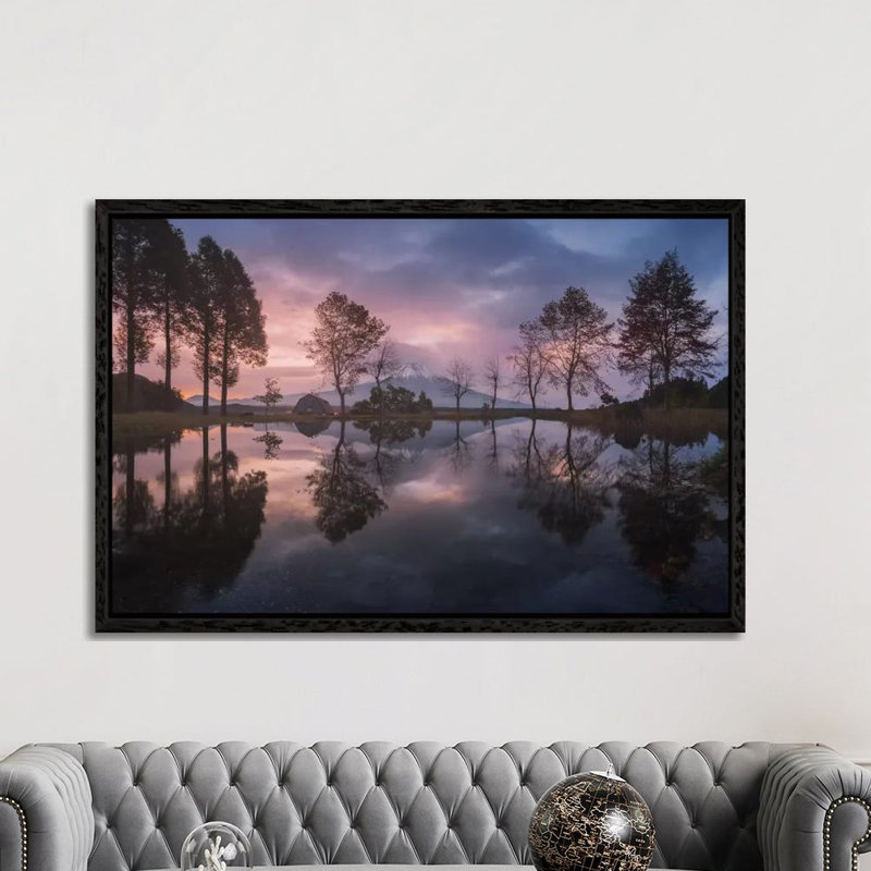 Mount Fuji-San, Japan by Daniel Kordan - Print on Canvas, 152.5 cm H x 101.5 cm W, Black Framed
