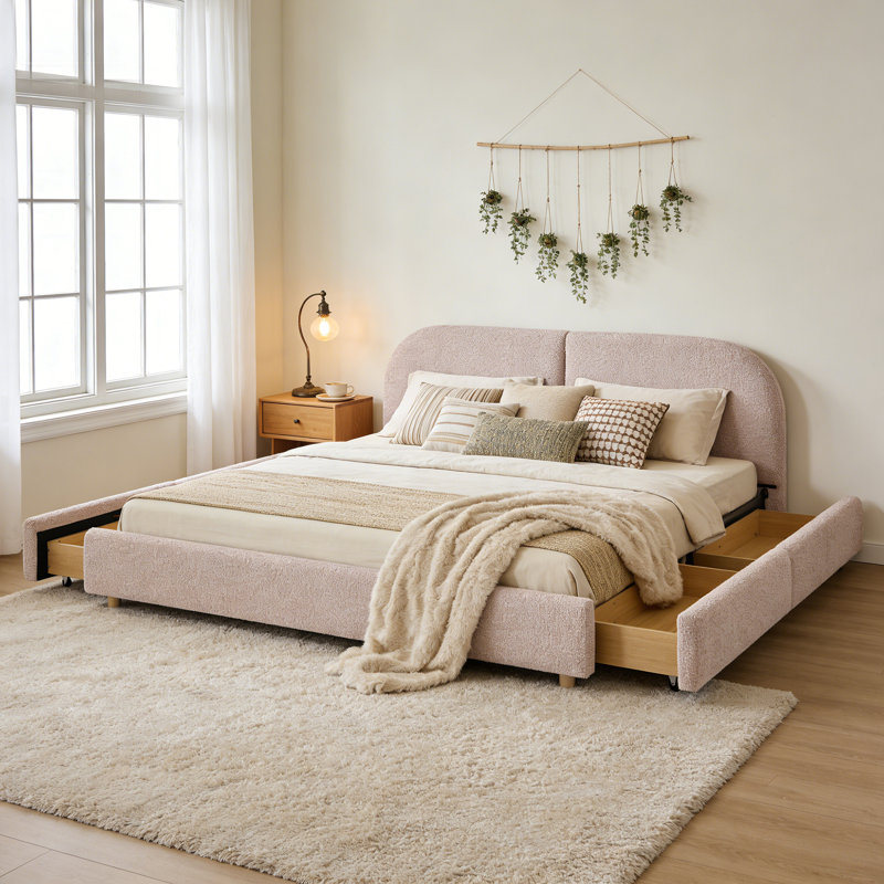 Structure de lit King, Rose