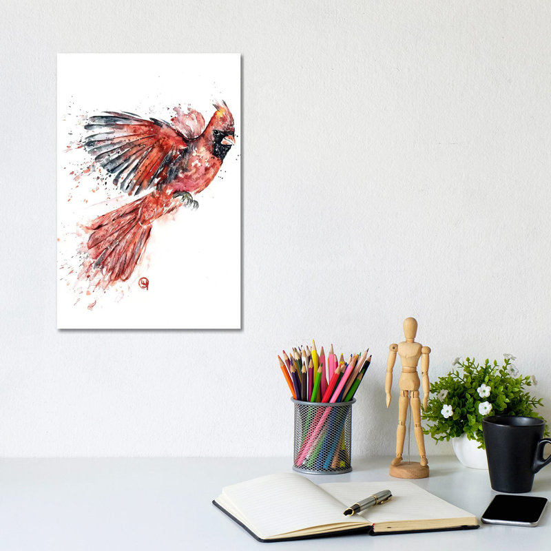 Cardinal by Lisa Whitehouse - Wrapped Canvas Gallery-Wrapped Canvas Giclée, 20.32 cm H x 30.48 cm W