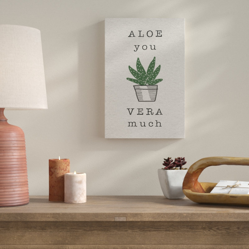 Aloe You Very Much - Wrapped Canvas Print, 30cm H x 20cm W x 4cm D