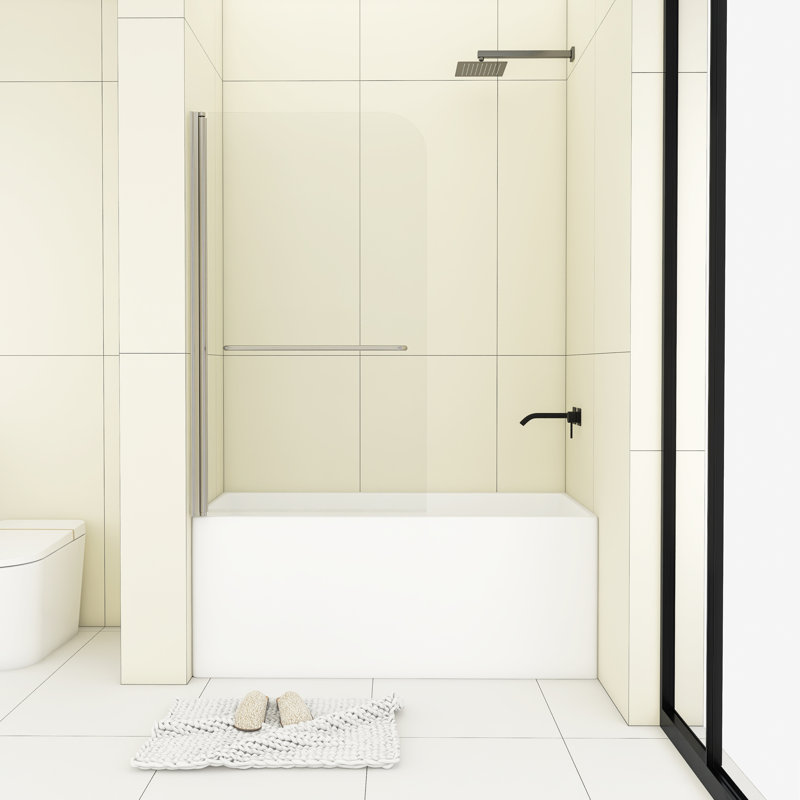 34" x 58" Pivot Tub Door, Chrome