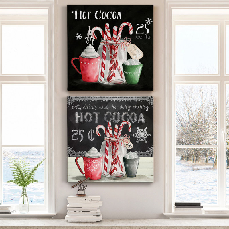 «Cocoa Chalk», ensemble de 2 reproductions d'art sur toile tendue, H 10 po x l 10 po x P 1,25 po
