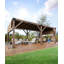 Pergola d'extérieur 12 'x 20', auvent en bois avec abat-jour rétractable pour arrière-cours, jardins, patios, terrasse - brun rougeâtre