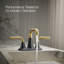 Robinet de lavabo de salle de bain central à deux poignées Tone avec drain de clic, 1,2 gal / min-78553426