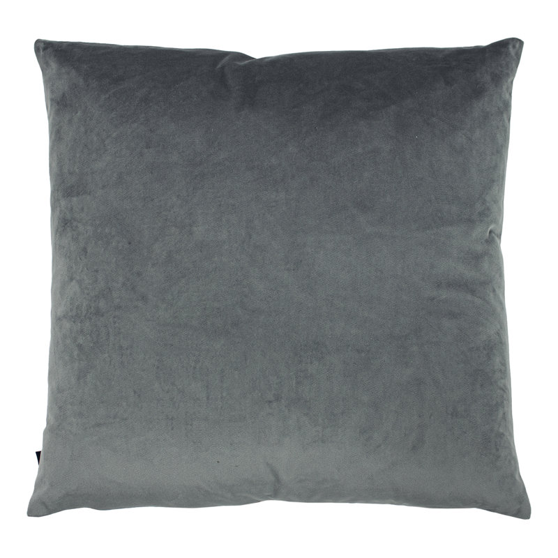 Geometric Square Cushion, Polyester, Fog/Dark Grey
