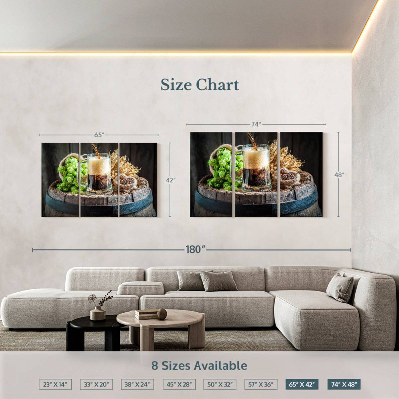 Yarlin Beer, 42" H x 65" W