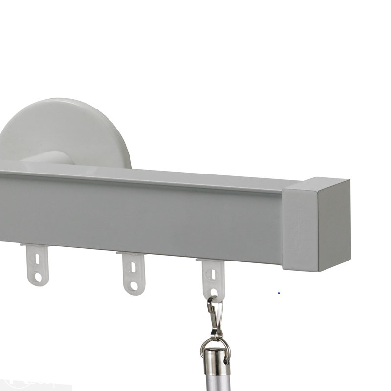 Tringle à rideaux simple Hayhurs, argent, H 1 po x l 60 po x P 3,36 po