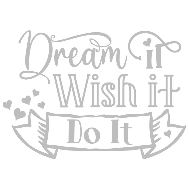 Text & Numbers Non-Wall Damaging Wall Decal, 13" H x 19" W, Silver
