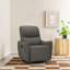Fauteuil pivotant inclinable recouvert de tissu gris foncé avec ports USB-666942018