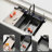 33.1'' W Drop-In Stainless Steel Kitchen Sink