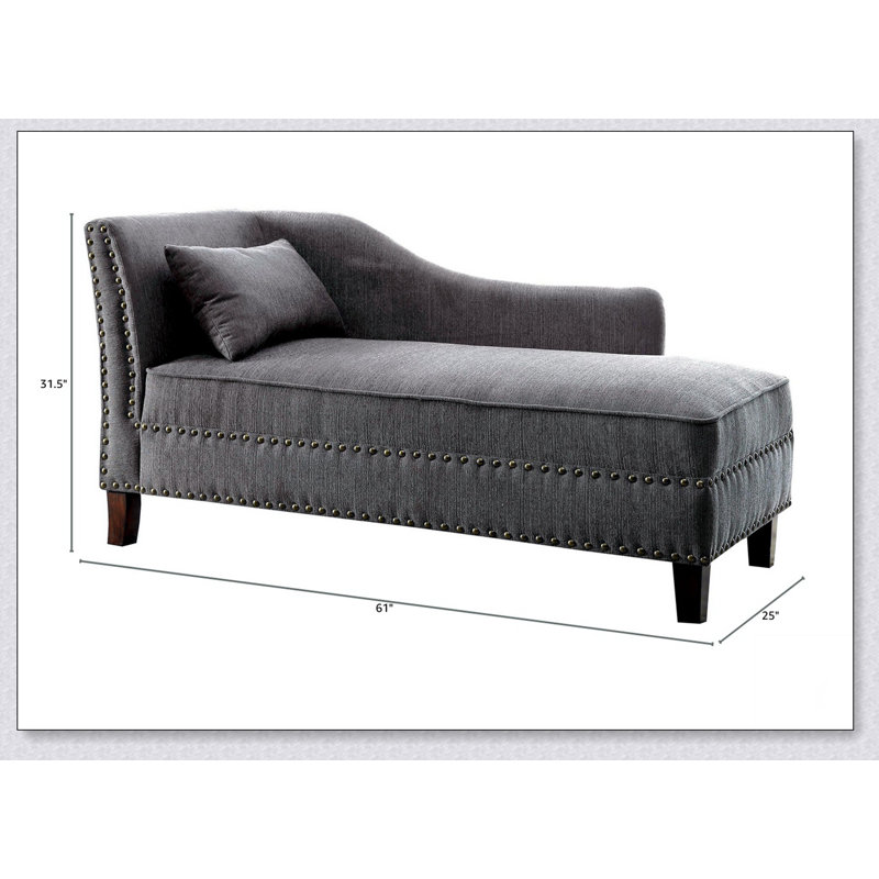 Coussin de salon moderne en tissu à garniture cloutée avec garniture cloutée 1pc Modern Modern, Gris