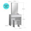 Silender 1 Drawer Dressing Table with Sliding Vanity Mirror and Stool Set-1732527407