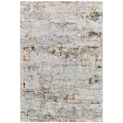 Tapis gris clair / bleu marine Admiranda
