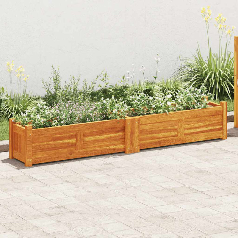 vidaXL Garden Raised Bed, Wooden Raised Flower Bed for Flowers and Plants, Solid Acacia Wood, Brown