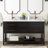 60" Robertson Double Bathroom Vanity Set with Rectangular Undermount Sinks-49568505-75247367-75247374