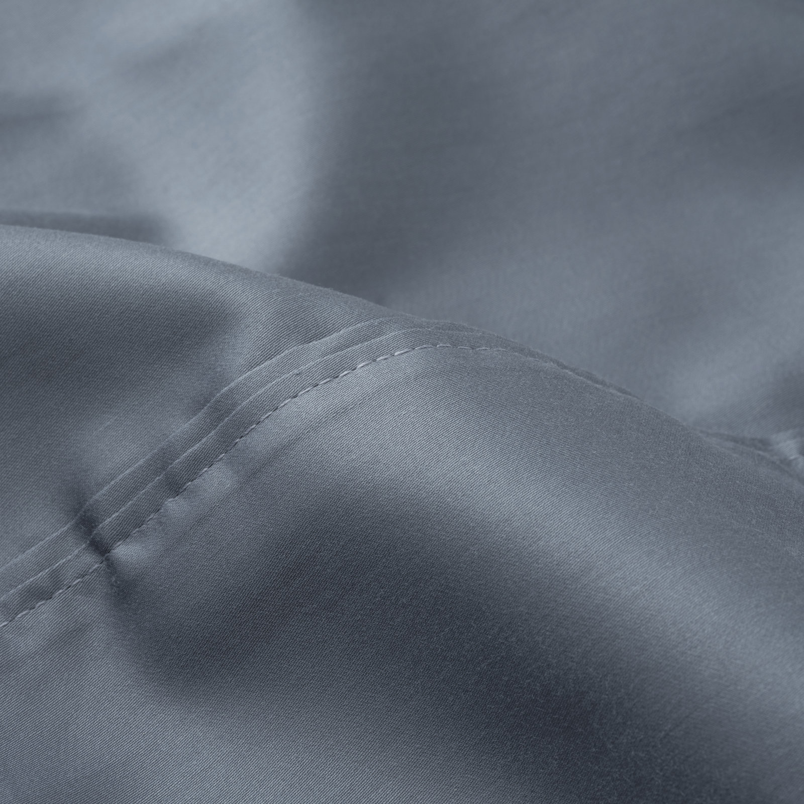 Jasmin Cotton Blend Sateen Sheet Set, Flint Blue, Queen