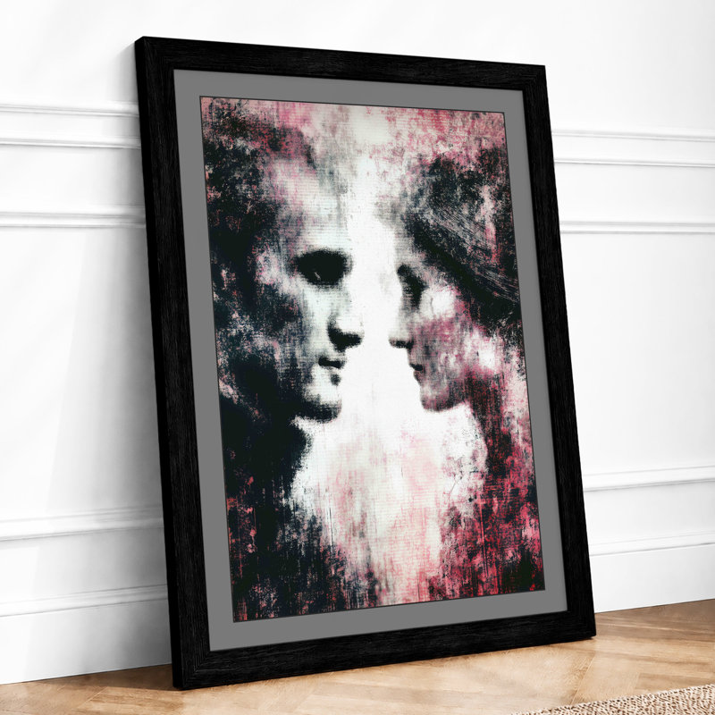Intimate Distance Modern 1 Piece Single Picture Frame Wall Art, A1 - 84.1 x 59.4 cm, Black