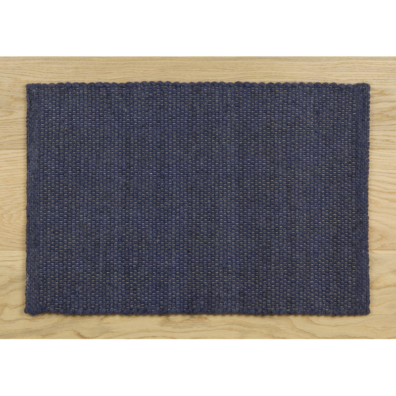 Solid Colour Wool Area Rug, Rectangular 140 x 200cm