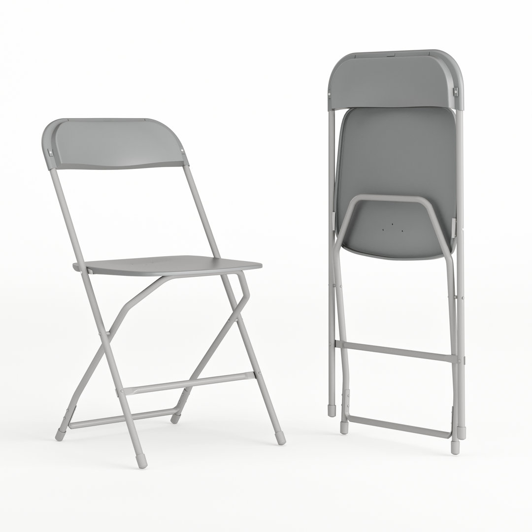 Oliverson Plastic Folding Chair  650LB Weight Capacity - Event Chair (Set of 2) Inbox Zero 