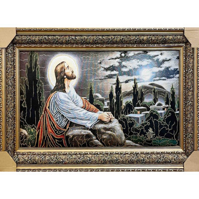 Tapisserie encadrée «Jesus In Thought»