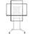 White Mobile Portrait to Landscape TV Cart