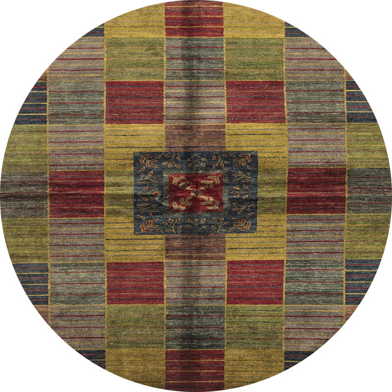 Abstract Indoor Rug, Round 5'