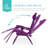  Set Of 2 Zero Gravity Lounge Chair Recliners For Patio, Pool W/ Cup Holder Tray - Amethyst-971443076-971443074