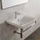 Scarabeo By Nameeks ML 15.7'' White/Chrome Ceramic Rectangular Bathroom Sink with Overflow