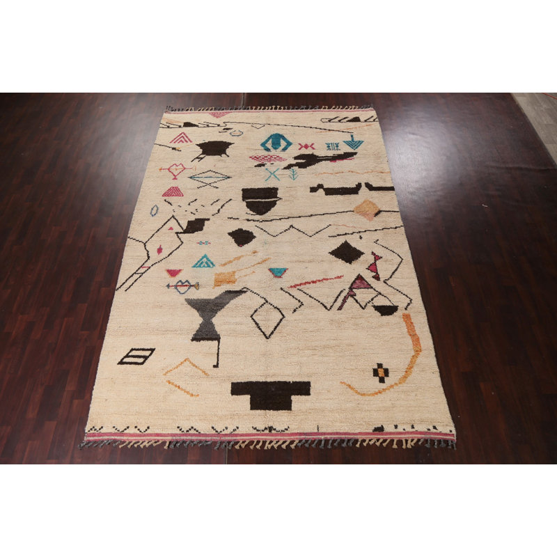 One-of-a-Kind 8'11" x 12'10" Rectangle Wool Area Rug in Beige