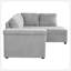 Canapé en L de 91,5 pouces avec lit escamotable et canapé-lit modulaire avec rangement caché, accoudoirs larges avec rangement, pour le salon, appartement, chambre à coucher, bureau
