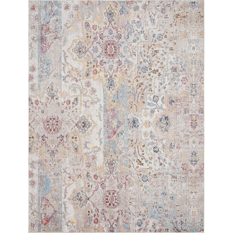 Tapis crème de style sud-ouest Mulvaney, Rectangle 2 pi 2 po x 3 pi