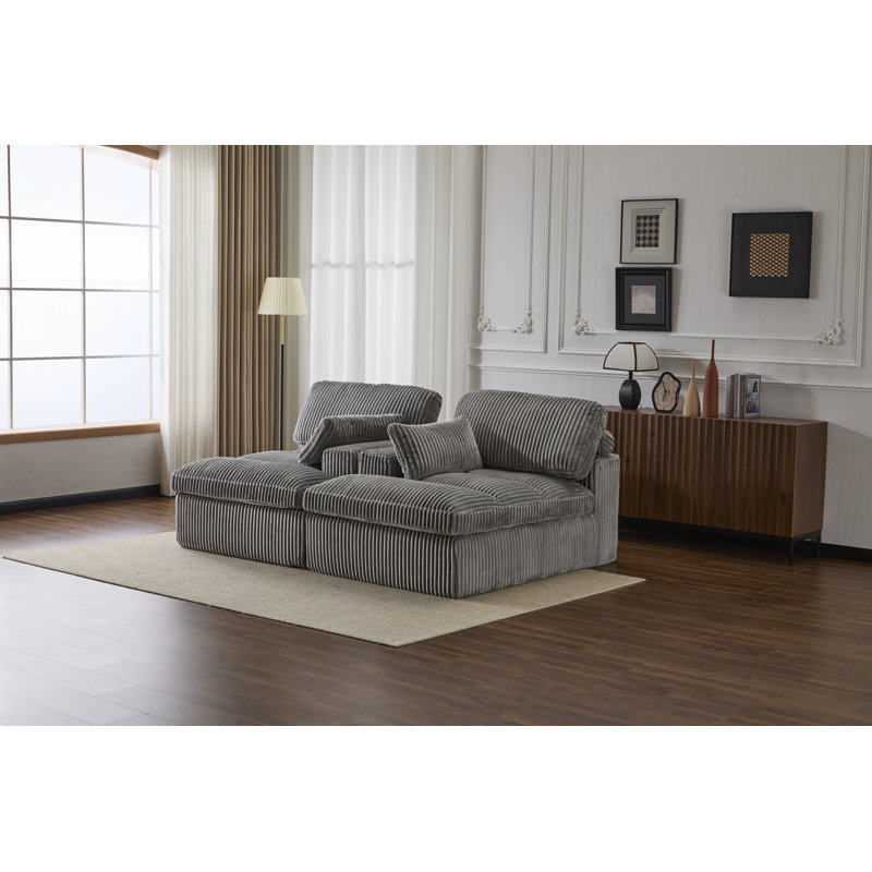 Double chaise longue d'intérieur, Gris
