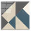 Art mural en verre Wrought Studio ™ «Triangles 1 Teal C» par Mike Schick-1493855095