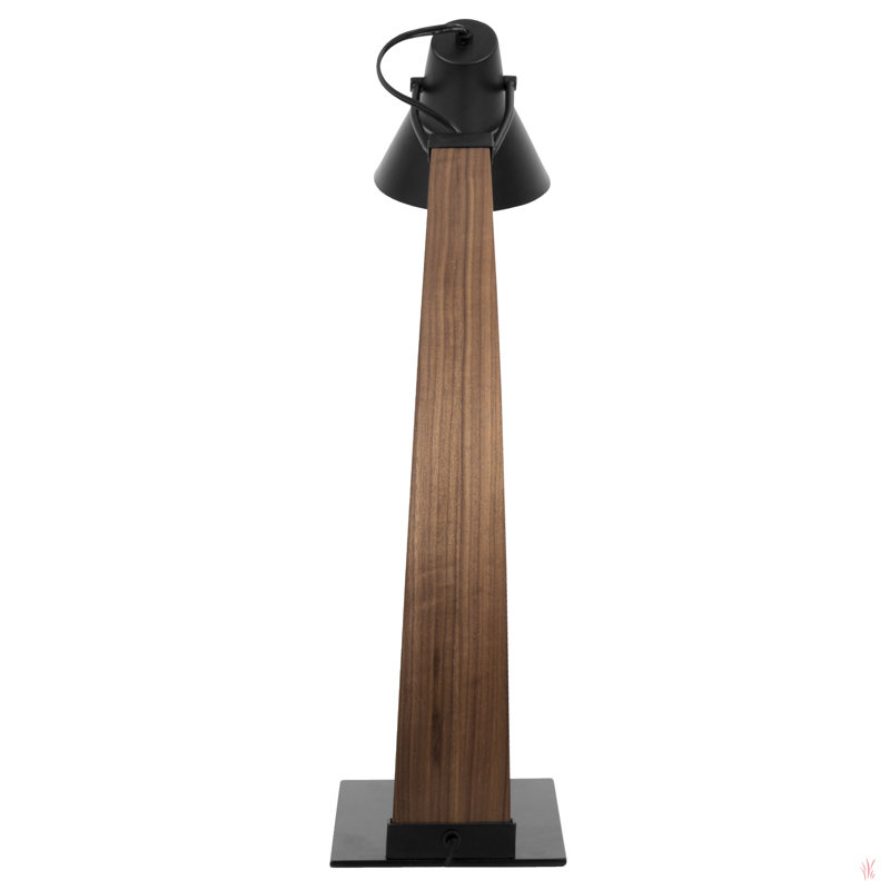 Lampe de table arquée 22,5 po Lotte, H 22,25 po x l 6,75 po x P 19 po, Noyer / Noir