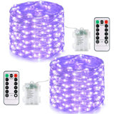 Schlitz 67.2' LED Battery Powered 200 - Bulb Rope Lights String Light
