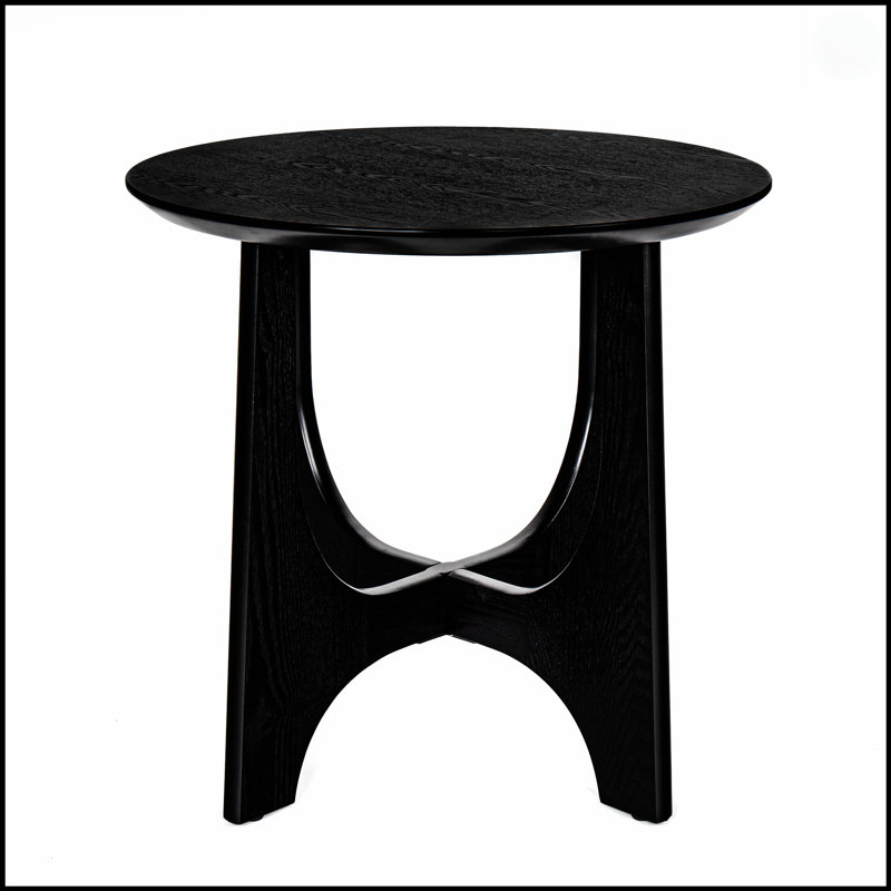 Table de bout ronde en bois de 25 po, table de chevet élégante pour la chambre à coucher et le salon, facile à nettoyer et polyvalente