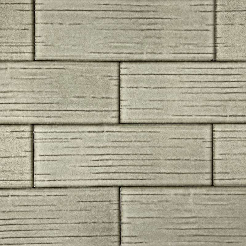 Corteza 3" x 9" Ceramic Vintage Subway Tile, Whitewash