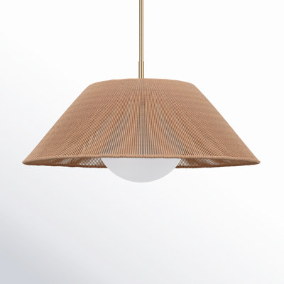 Welch Single Light Fabric Dimmable Pendant