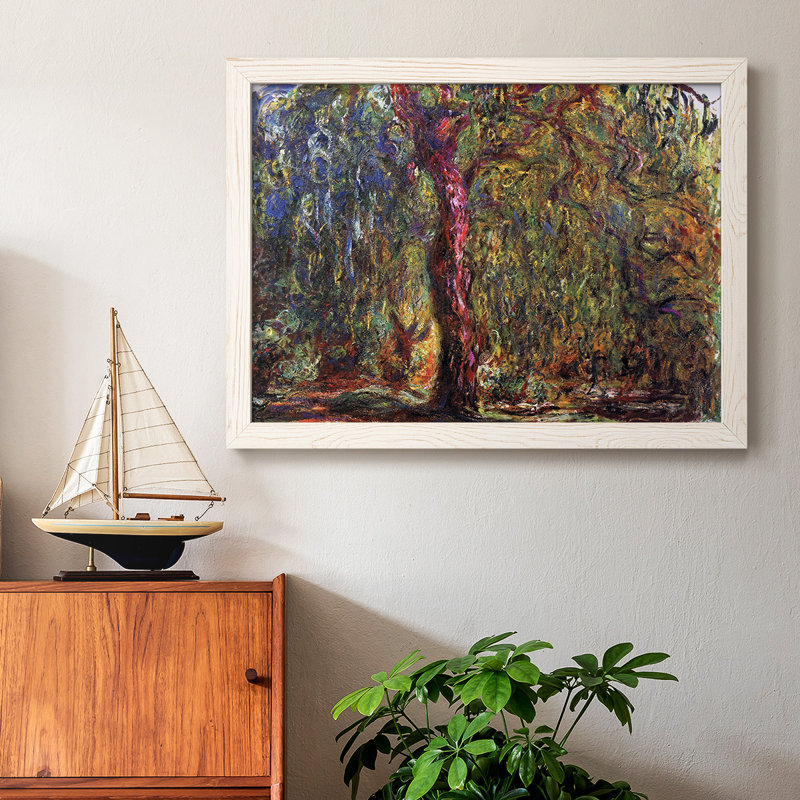 «Weeping Willow 4», reproduction d'art sur toile encadrée, Blanc, H 14 po x l 20 po x P 1,5 po